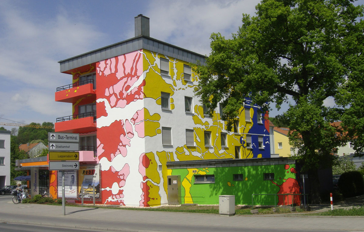 Fassadenkunst “Buntes Haus” Regensburg