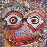 Monster 100 cm x 80 cm, Acrylat auf Holz gekleckst, 1990